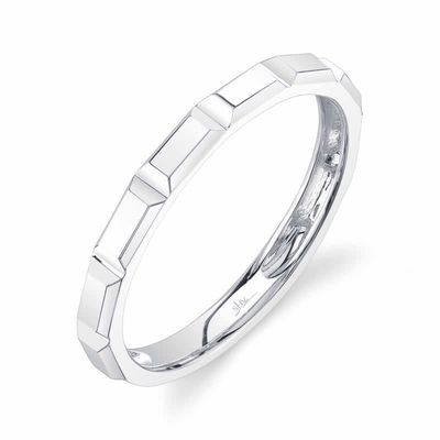 14K W/G Geometric Stackable Ring