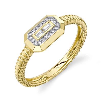 14K Y/G Diamond Baguette Ring