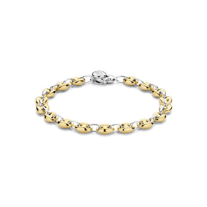 2 Tone Gucci Style Puff Link Bracelet