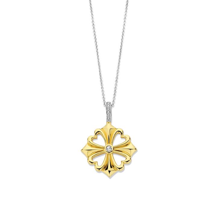 Yellow Plated Signature Clover Pendant