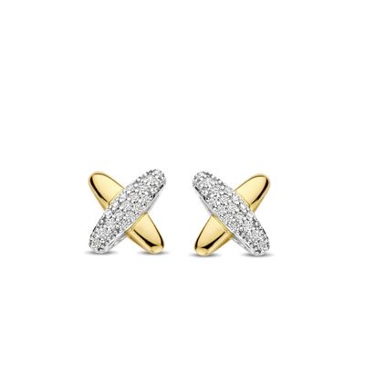 2-tone Pavé X Earrings