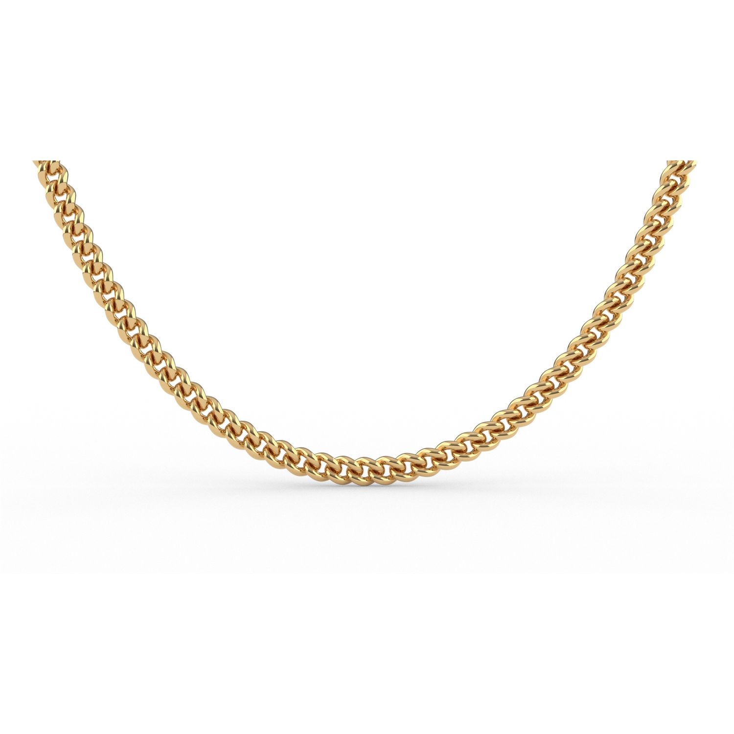 Yellow Plated Cuban Link Necklace