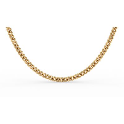 Yellow Plated Cuban Link Necklace