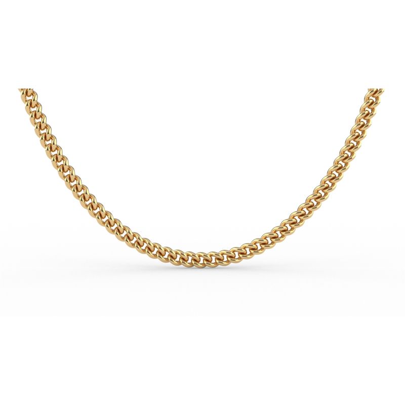 Yellow Plated Cuban Link Necklace
