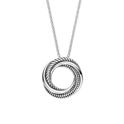 Entwined Textured Circle Necklace