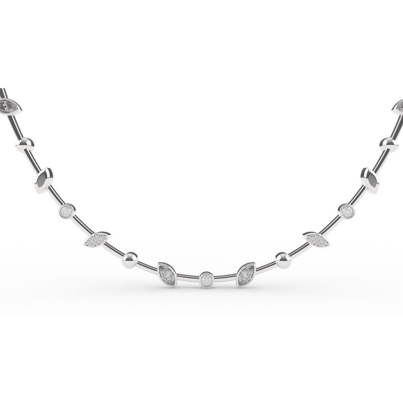 Pavé Marquise Shaped Necklace