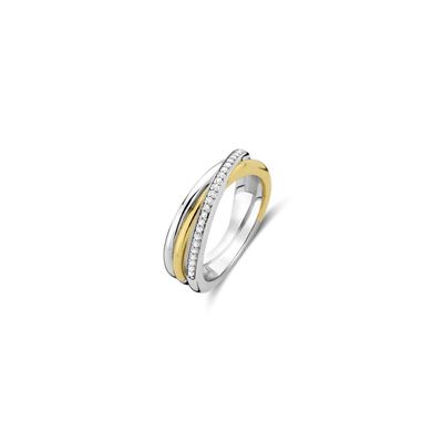 2 Tone Overlap Ring with Zirconia