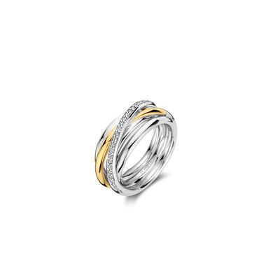 2 tone Multi-Overlap Ring with Zirconia