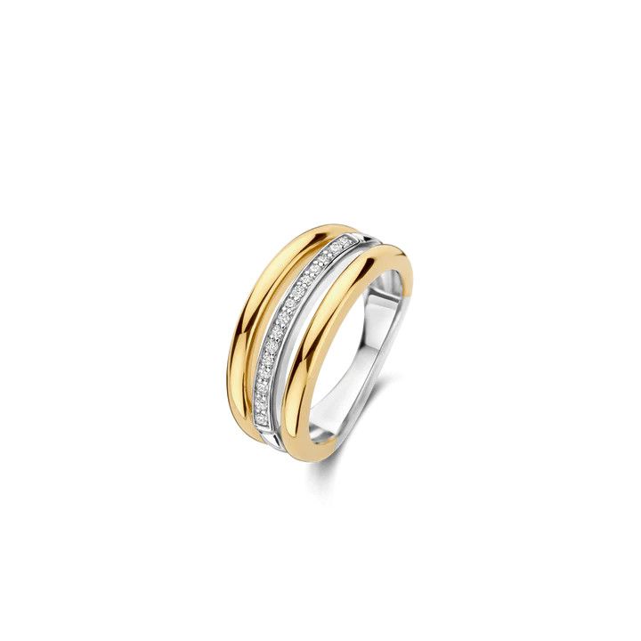 Two-Tone Pavé Crossover Ring