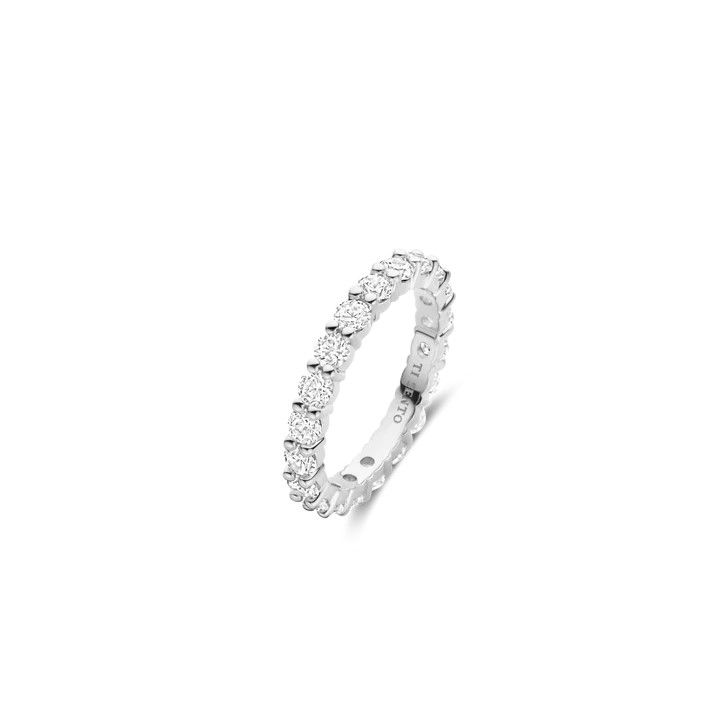 Silver 3mm Zirconia Eternity Band
