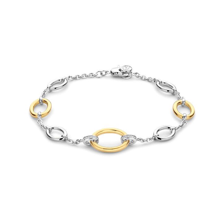 Two-Tone Circle Link Bracelet