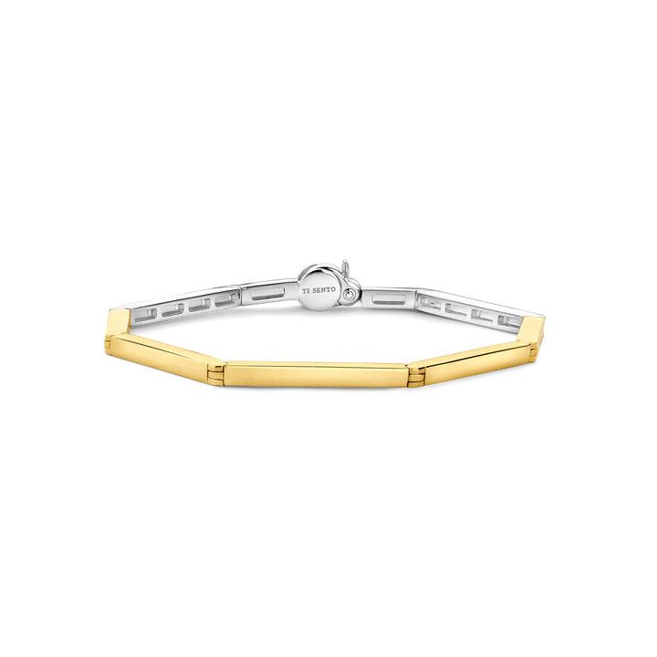 Gold-Plated Bar Link Bracelet