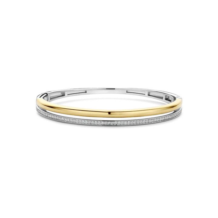 Two Tone Pave Bangle