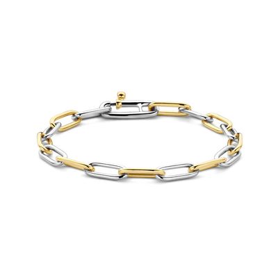 2936BI- Two Tone Paperclip Bracelet