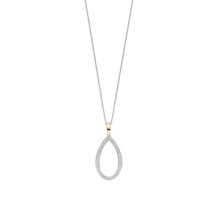 Large Zirconia Tear Drop Necklace