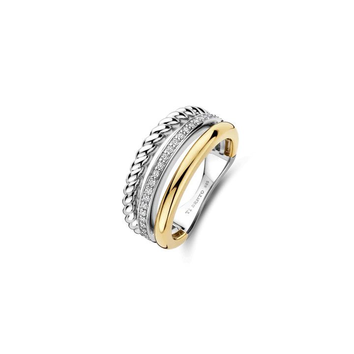 Textured Triple Row Ring