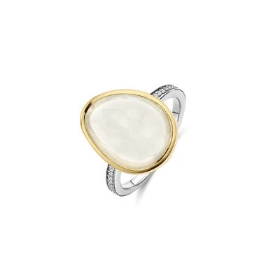 Large Mother of Pearl Pebble Ring