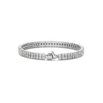 Silver Double Strand Tennis Bracelet