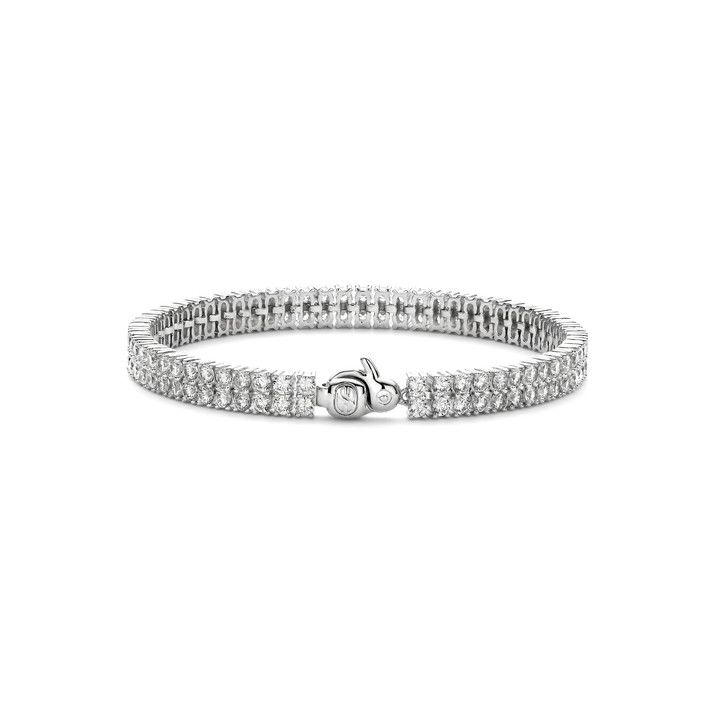 Silver Double Strand Tennis Bracelet