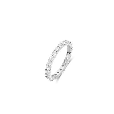 Silver 2.5mm Zirconia Eternity Band