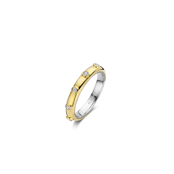 12316ZY/54- Yellow Plated Bezel Set Band