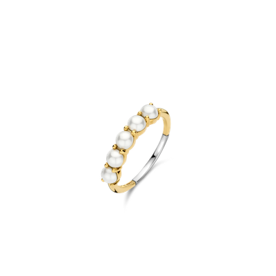 12322YP/54 - Yellow Plated Stackable Pearl Ring