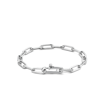 2936ZI- Small Link Silver Paperclip Bracelet