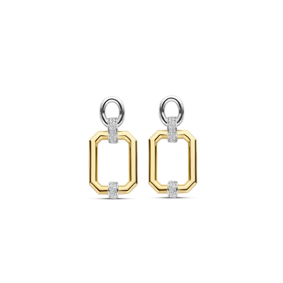 7920ZY- Yellow Plated Geometric Shaped Earrings