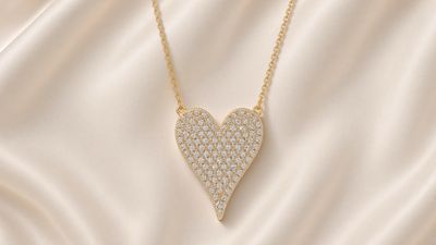 14K Y/G Medium Diamond Heart, D: 0.21ct