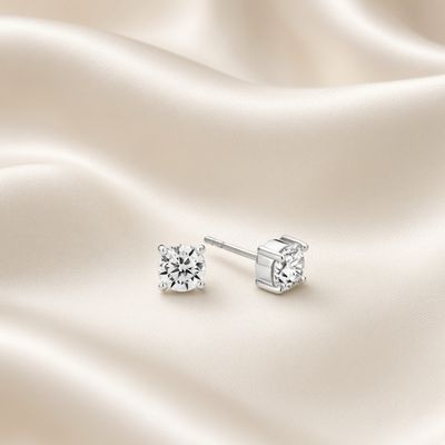 7319ZI- 6mm Zirconia Stud Earrings