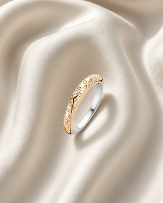 Gold Vermeil Scattered CZ Band
