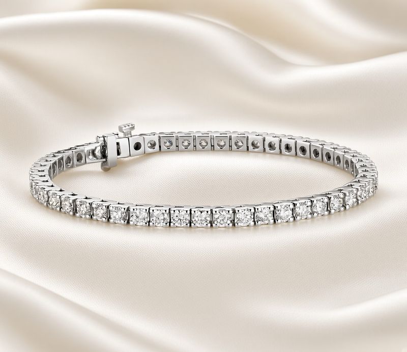 14K W/G Diamond Tennis Bracelet, D: 5.07ct