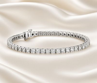 14K W/G Diamond Tennis Bracelet, D: 5.07ct