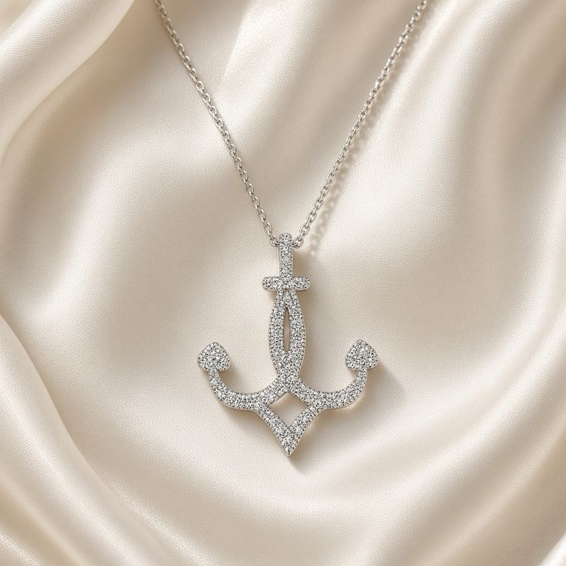 Pavé Anchor Necklace