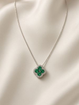 Emerald Four-Leaf Clover Necklace