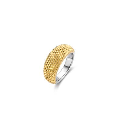 Yellow Gold pated Beaded Dome Ring- 12277SY/58