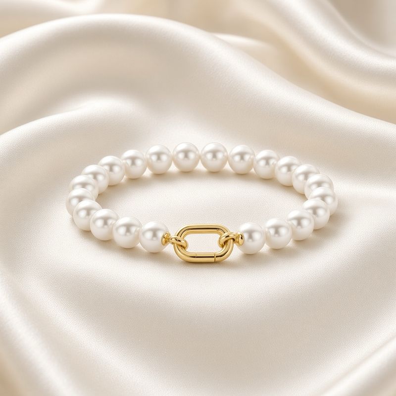 23036YP- Pearl Bracelet with Yellow Plated Clasp