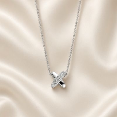 Pave X Necklace