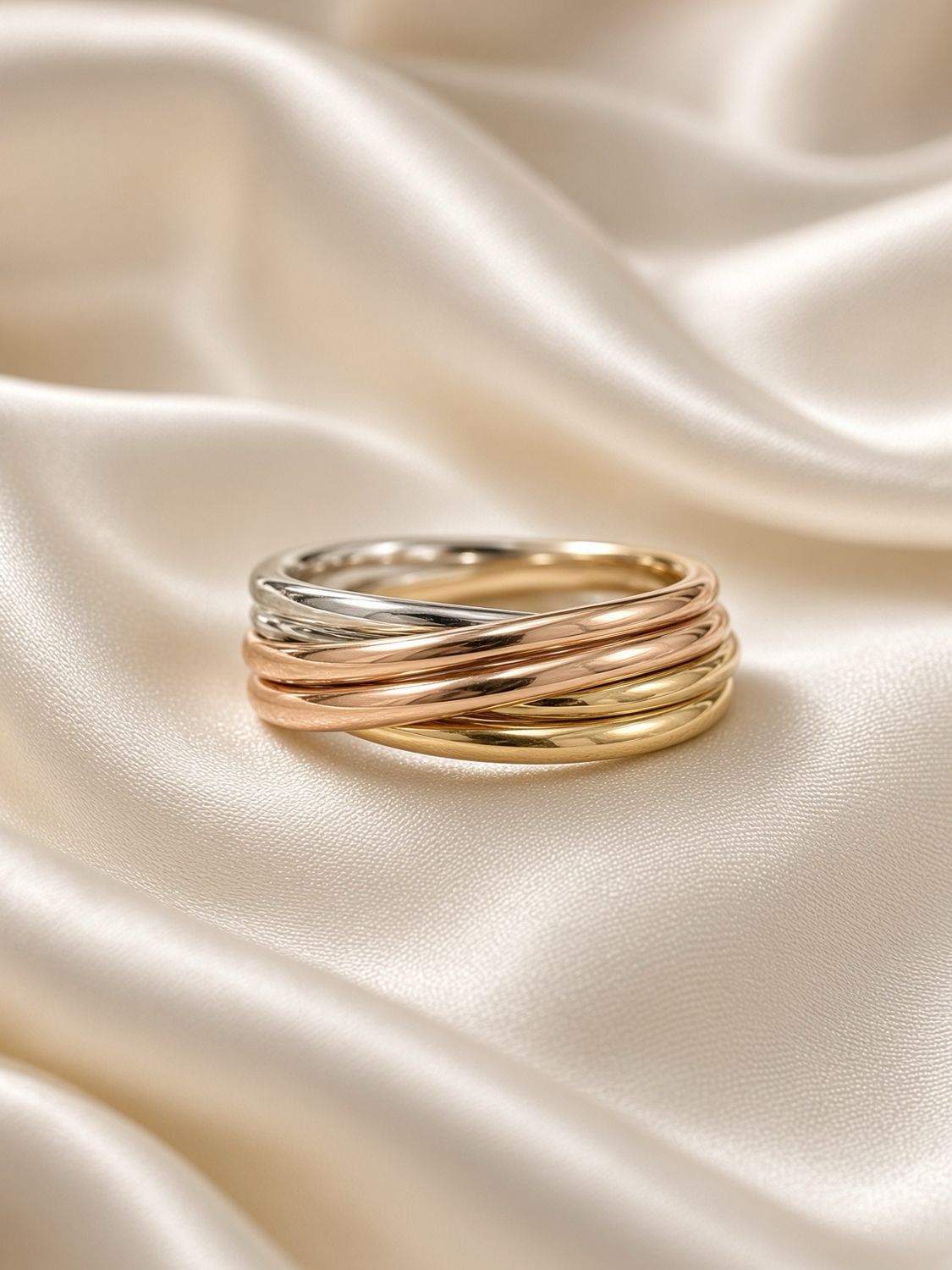 Trinity Gold Crossover Ring