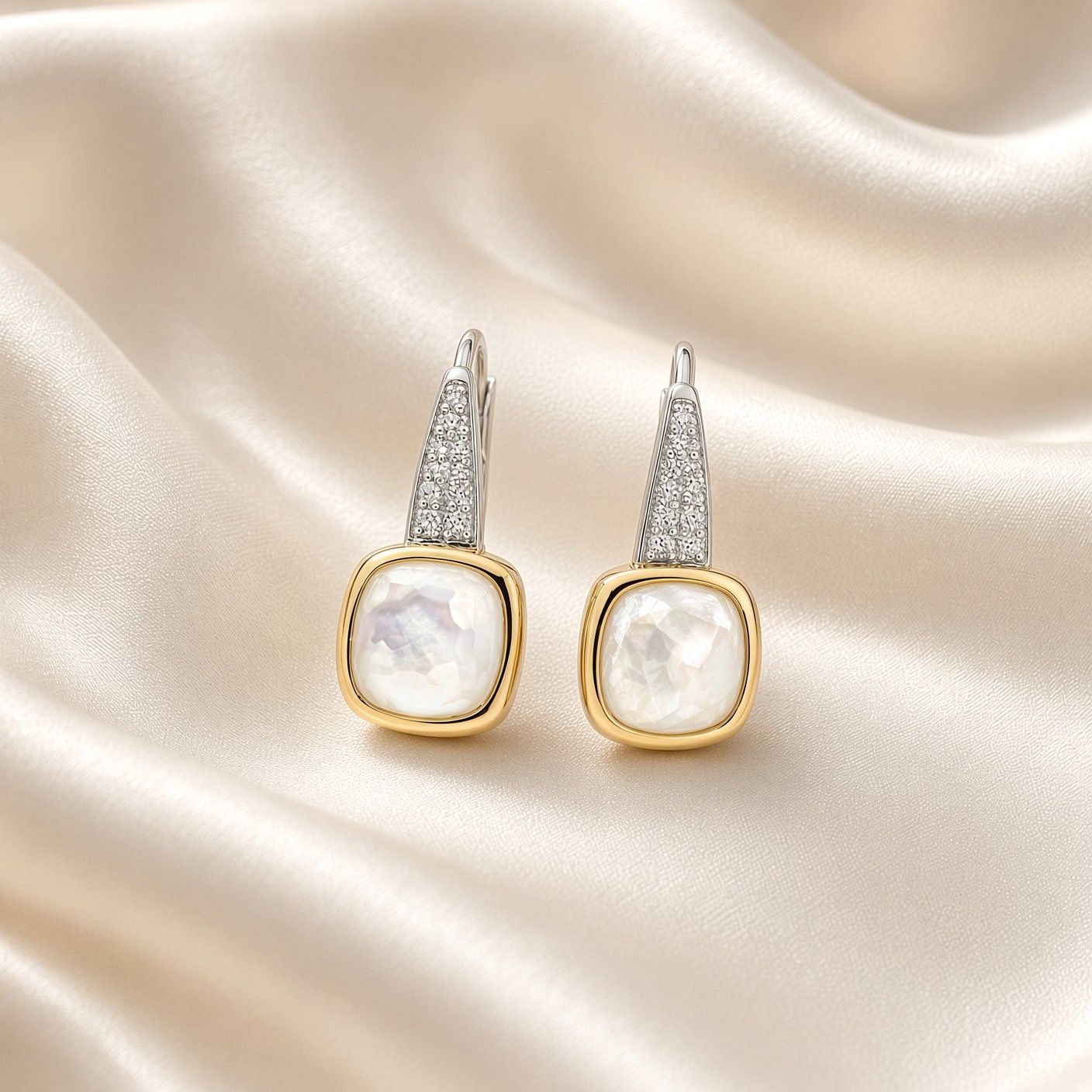 Mother of Pearl Earrings with Lever Backs