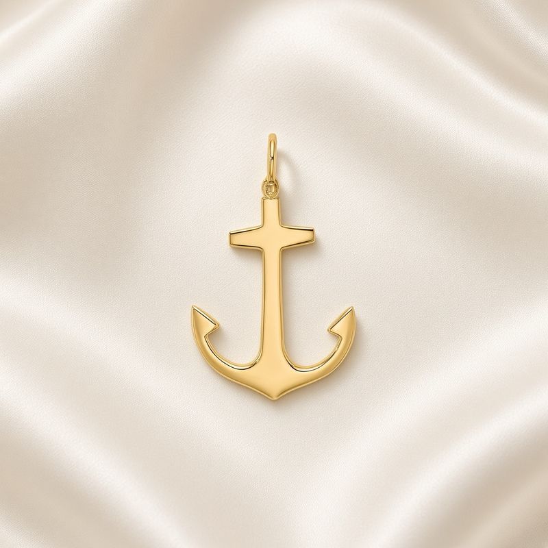 Polished Anchor Pendant