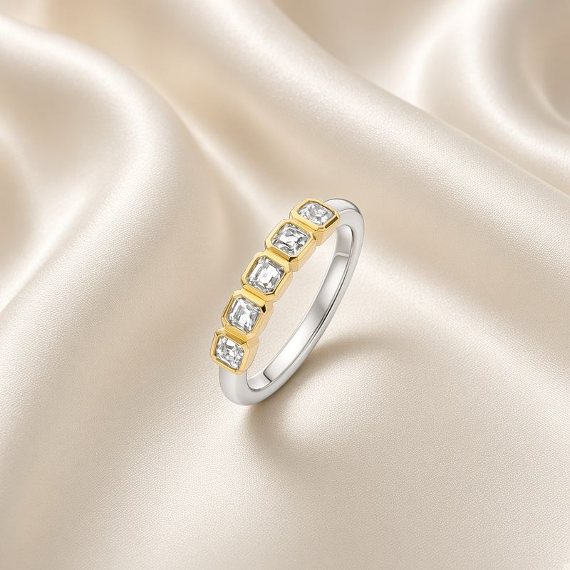 12327ZY/54- Yellow Plated Zirconia Stackable Ring