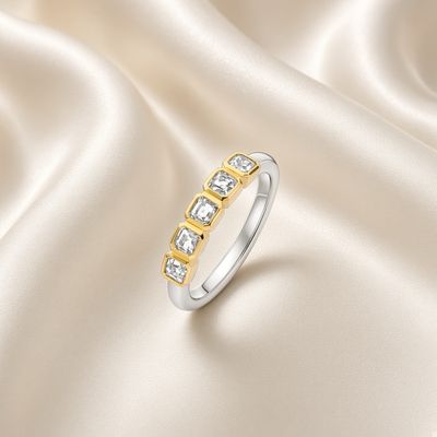12327ZY/54- Yellow Plated Zirconia Stackable Ring