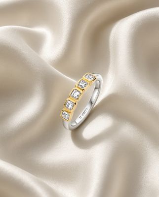 Square Zirconia Tennis Ring