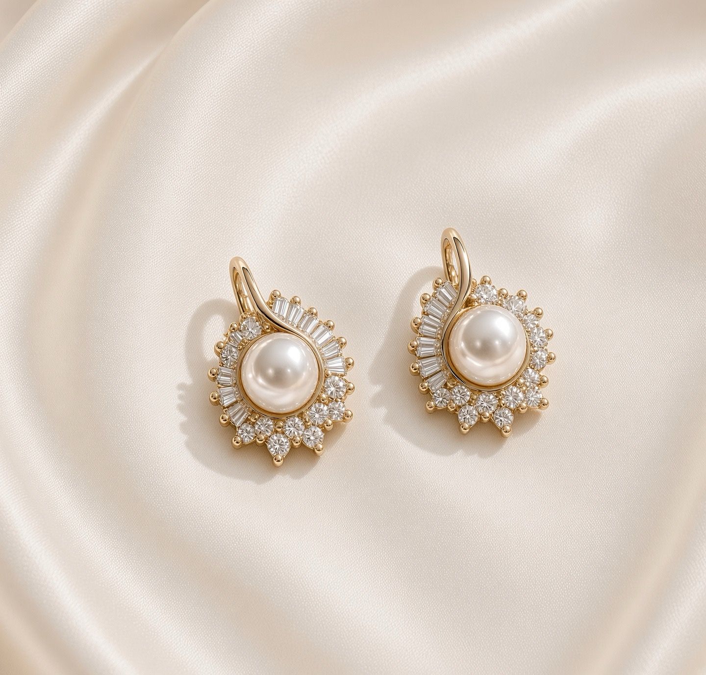 Ballerina Style Pearl Earrings
