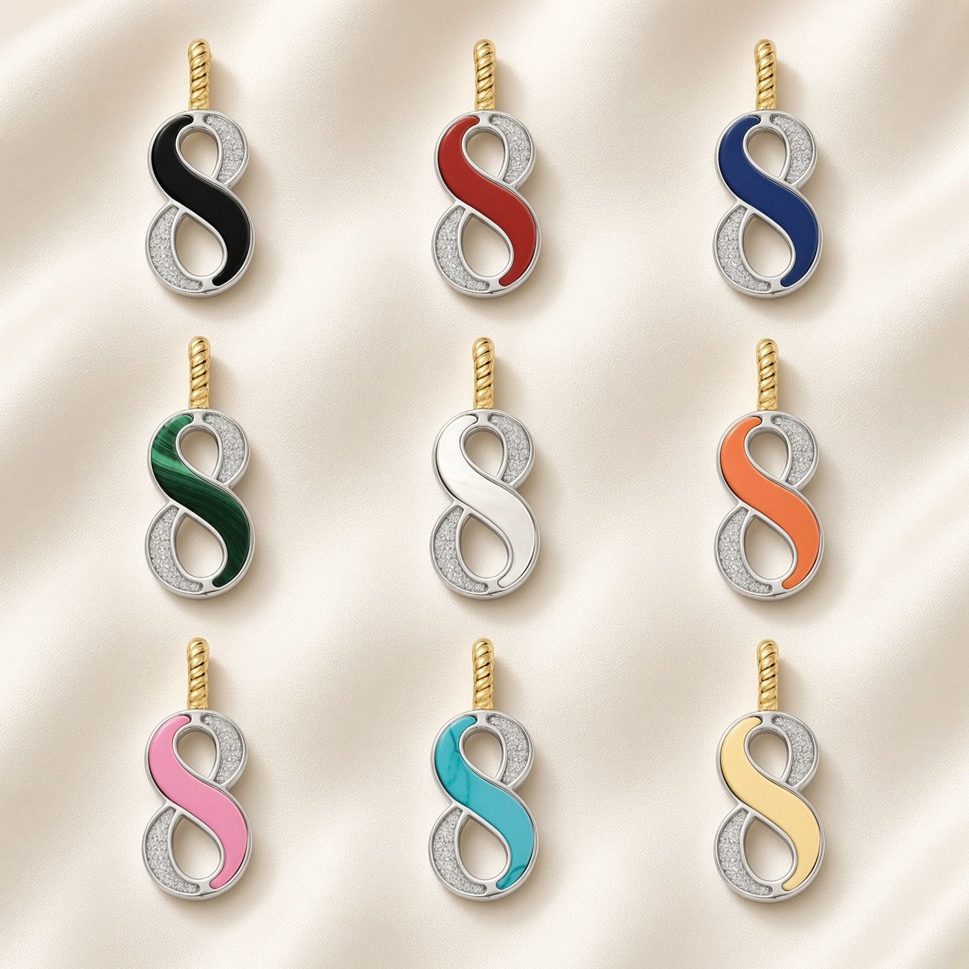 Colored Number Pendants