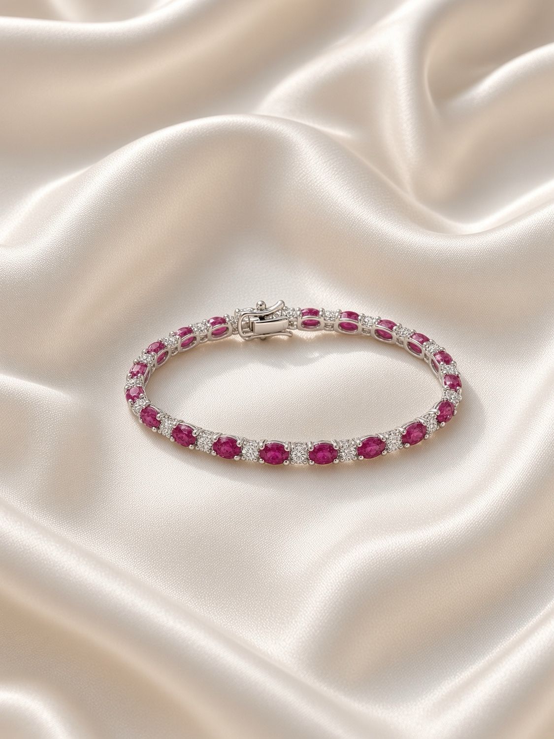 Ruby and Diamond Tennis Bracelet