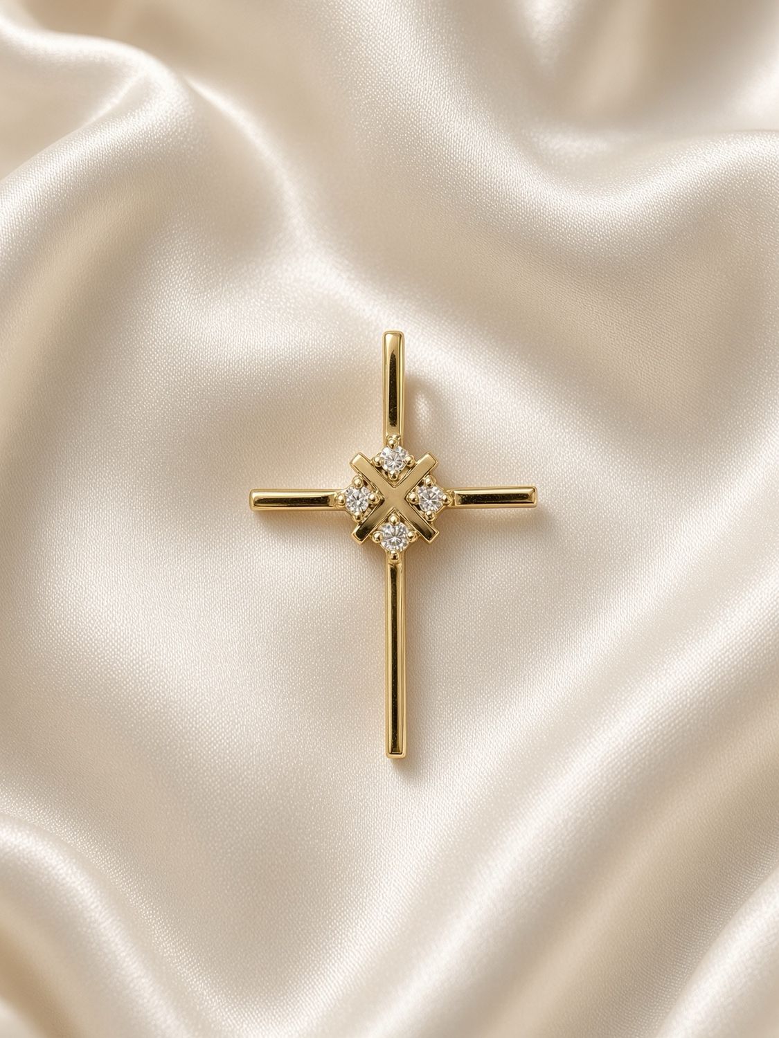 Diamond X Cross Pendant