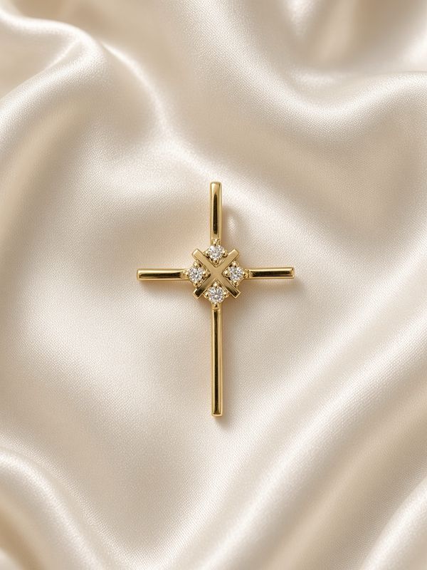 Diamond X Cross Pendant