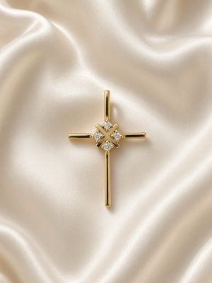 Diamond X Cross Pendant